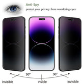 MyBat Privacy Tempered Glass Screen Protector (2.5D) for Apple iPhone 14 Pro Max (6.7) - ClearMyBat Pro